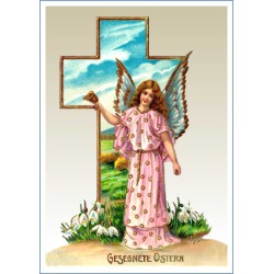 Gesegnete Ostern Engel am Kreuz