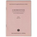 Chorsätze für die Kirchenchorarbeit 1962 und1963