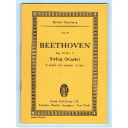 Beethoven, String Quartet, Op 18 No. 5