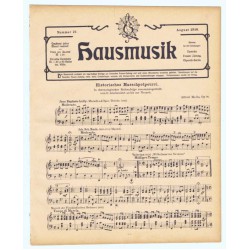Hausmusik Nummer 21. August 1910