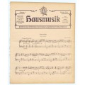Hausmusik Nummer 1. Oktober 1910