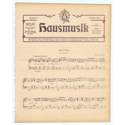 Hausmusik Nummer 1. Oktober 1910