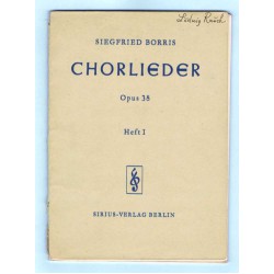 Chorlieder, Op. 38, Heft 1