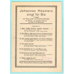 Johannes Heesters singt für Sie, 7 Lieder von Franz Lehár und Friedrich Schröder