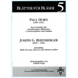 Blätter für Bläser 5, Paul Horn, Joseph G. Rheinberger